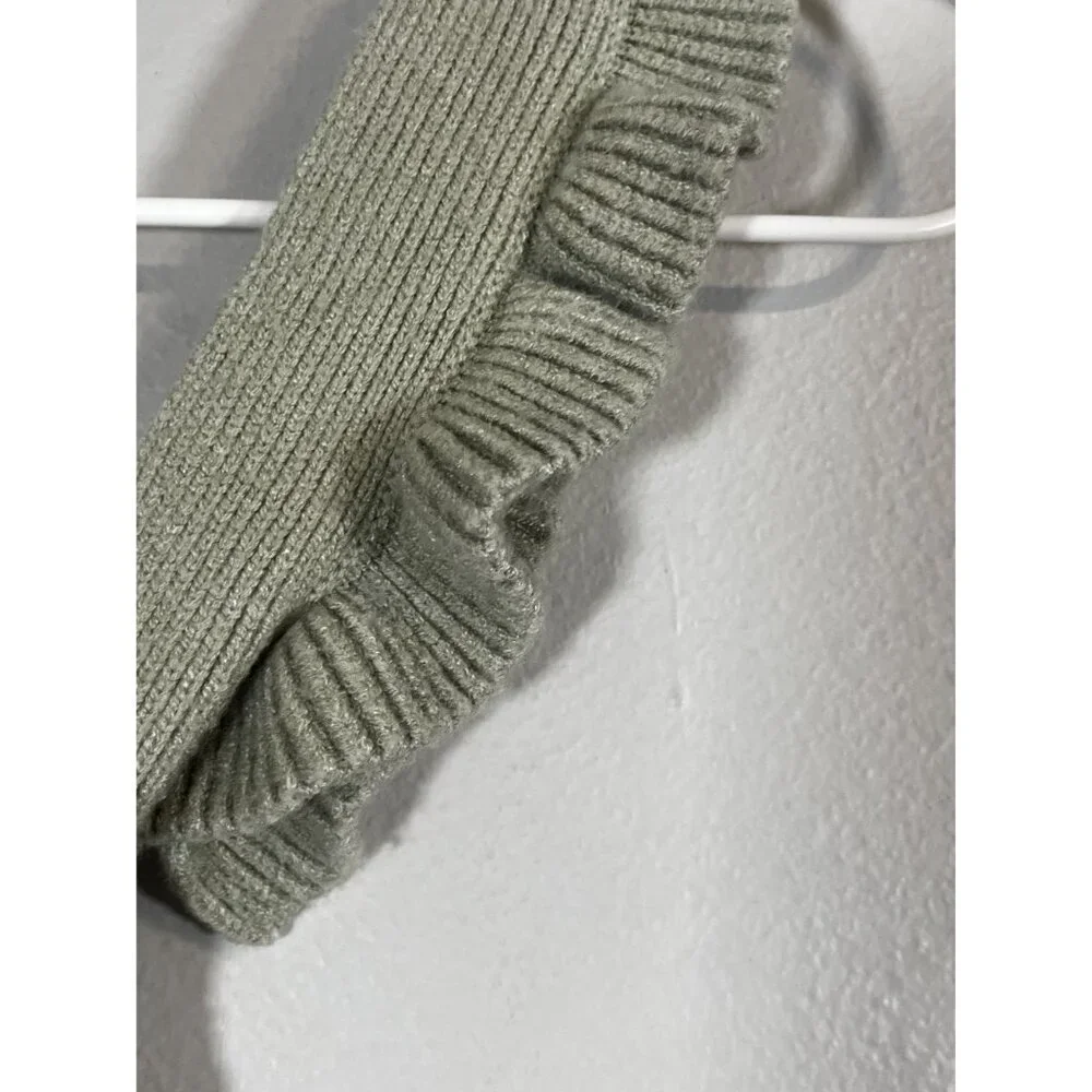 Retro Knit Sweater Romper 12M Green Boho Indie Folk Neutral Minimalist Chic Arts
